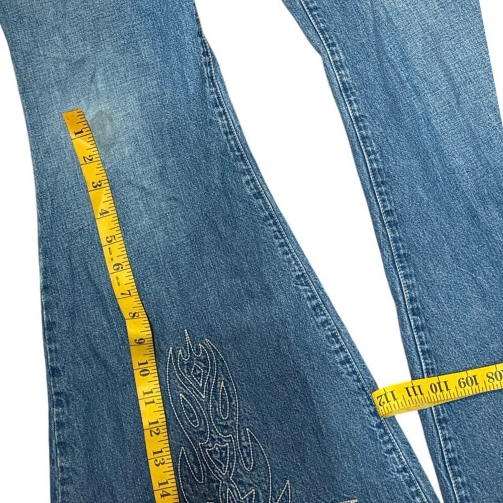 Vintage 90s JNCO Blaze S1200 Girlie Stuff Ultra Flare Jeans Size 9 USA 28x30 - Picture 4 of 15